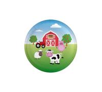 Jesters Party 8pcs Farm Paper Plates for Party Celebration - 22.6cm Nature Themed Round Party Plates - Disposable Plates for Happy Birthday Decoration, Party Supplies, Fun Table Decorations