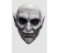 Jesters Party Ancient Double Fangs Vampire Latex Head Mask, Halloween Horror, One Size, Made in Mexico