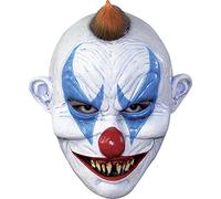 Jesters Party Menacing Clown Scary Latex Halloween Head Mask, Hand-Painted, Made in Mexico, One Size Fits Most