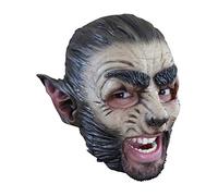 Jesters Party Werewolf Chinless Latex Head Mask, Terrifying Realistic Halloween Costume, Hand-Painted, Movable Mouth