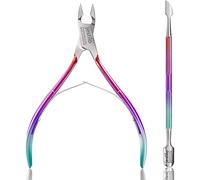 Jestilo Cuticle Remover Tool Set with Cuticle Cutter and Cuticle Pusher - Stainless Steel Professional Cuticle Nipper and Pusher Nail Care Tools for Salon and Level Mani-Pedi at Home - Silver (Multi)