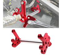 JESTOP Motorcycle Foot Rest Brackets, Reinforced CNC Billet Aluminum Foot Peg Pedal Bracket Kit & Foot Support Rod for Sur-Ron Light Bee Segway (Red)