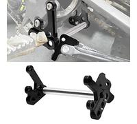 JESTOP Motorcycle Foot Rest Brackets, Reinforced CNC Billet Aluminum Foot Peg Pedal Bracket Kit & Foot Support Rod for Sur-Ron Light Bee Segway (Black)