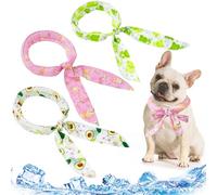 Jestrem Dog Cooling Bandana Set, 3 Piece Ice Silk Neck Wraps to Keep Your Pup Cool This Summer, Perfect for Camping and Training