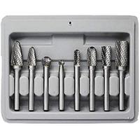 JESTUOUS Carbide Burr Set 8pcs 1/4 Inch Shank Diameter Double Cut Rotary Files Metal Grinding Polishing Carving Tool Drill Bits for Die Grinder Kits