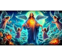 Jesus 1000 Piece Jigsaw Puzzles for Adults Family Challenge Toys Jigsaw Puzzle Home Decors for The Whole for Women, Gifts for Men 38x26cm/1000pcs