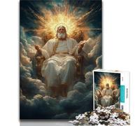 Jesus 1000 Piece Jigsaw Puzzles for Adults & Teens,Fun Games Every Piece Is Unique - Challenging Family Fun Game (75x50cm)