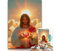 Jesus 1000 Piece Jigsaw Puzzles for Teenagers,Learning Educational Toy for Is Ideal As A Gift for The Whole Family 38x26cm