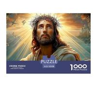 Jesus 1000 Piece Religious Belief Jigsaw Puzzle for Adults Challenging Puzzle Educational for Challenging Family Activity Games Colorful Hard Puzzle for 52x38cm/1000pcs Family Decorations
