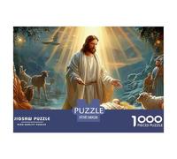 Jesus 1000 Piece Religious Belief Jigsaw Puzzles for Adults Challenging Adults Age 12 Years Up - Challenge Edition for Home Decor Gifts 38x26cm/1000pcs