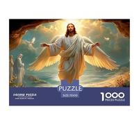 Jesus 1000 Piece Religious Belief Jigsaw Puzzles for Adults Challenging Adults Age 12 Years Up - Challenge Edition Hard Puzzle for 70x50cm/1000pcs Family Decorations