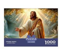Jesus 1000 Piece Religious Belief Jigsaw Puzzles for Adults Challenging for Challenging Family Activity Games Colorful for Home Decor Gifts 52x38cm/1000pcs