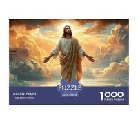 Jesus 1000 Piece Religious Belief Jigsaw Puzzles for Adults Educational Challenge Puzzle Adults Age 12 Years Up - Challenge Edition for Home Decor Gifts 52x38cm/1000pcs