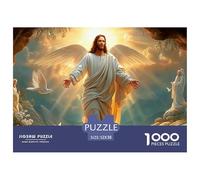 Jesus 1000 Piece Religious Belief Jigsaw Puzzles for Adults Educational Challenge Puzzle for Challenging Family Activity Games Colorful Hard Puzzle for 52x38cm/1000pcs Family Decorations