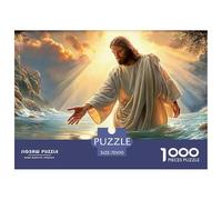 Jesus 1000 Piece Religious Belief Jigsaw Puzzles for Adults Educational Challenge Puzzle for Challenging Family Activity Games Colorful for Home Decor Gifts 70x50cm/1000pcs