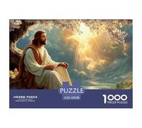 Jesus 1000 Piece Religious Belief Jigsaw Puzzles Handwork Challenging for Challenging Family Activity Games Colorful Hard Puzzle for 52x38cm/1000pcs Family Decorations