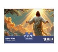 Jesus 1000 Piece Religious Belief Jigsaw Puzzles Handwork Puzzle Educational Challenge Adults Age 12 Years Up - Challenge Edition Hard Puzzle for 38x26cm/1000pcs Family Decorations
