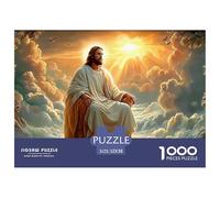Jesus 1000 Piece Religious Belief Jigsaw Puzzles Handwork Puzzle Educational Challenge for Challenging Family Activity Games Colorful Hard Puzzle for 52x38cm/1000pcs Family Decorations