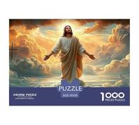 Jesus 1000 Piece Religious Belief Jigsaw Puzzles Handwork Puzzle Educational Challenge for Challenging Family Activity Games Colorful for Home Decor Gifts 70x50cm/1000pcs