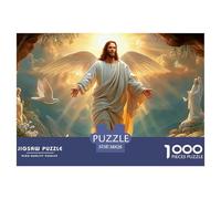 Jesus 1000 Piece Religious Belief Jigsaw Puzzles Handwork Puzzle Educational Challenge for Challenging Family Activity Games Colorful Hard Puzzle for 38x26cm/1000pcs Family Decorations