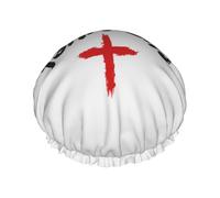 Jesus 2025 Christ Cross Shower Caps Bath Cap For Women Adjustable Double Layer Hair Protection Spa Salon Shower Hat