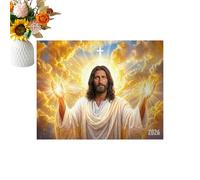 Jesus 2026 Wall Calendar, Christian Wall Planner with Appointment Overview, Divine Revelation Calendar, for Office, Studio, Church, Sunday School, Classroom, Religious Families, Faithful Pastors
