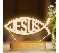 Jesus 3D Night Light, Attivolife Illusion Hologram Lamp 16 Color Changing with Remote Control + Timer, LED Best Birthday Christian Gift for Religious Women Men Commemorate Present