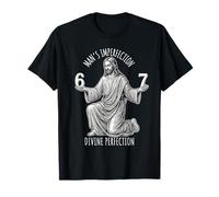 Jesus 6 vs 7 Man's Imperfection Divine Perfection Christian T-Shirt