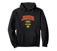 Jesus AD33 He Lives Christian Faith Pullover Hoodie