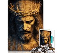Jesus Adult Jigsaws 1000 Piece,Challenging To Complete But Fun And Humorous with Matching Poster And Trivia Sheet 38x26cm