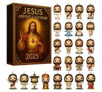Jesus Advent Calendar 2025, Christian Christmas Countdown for Families, Faith-Based Holiday Calendar with Daily Reflections, Gifts for Believers