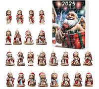 Jesus Advent Calendar 2025, Nativity Scene Countdown To Christmas With 24 Jesus Figurines Acrylic for Christmas Tree Ornaments,Christian Religious Nativity Scene Winter Decoration,Xmas Gifts (S1)