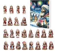Jesus Advent Calendar 2025, Nativity Scene Countdown To Christmas With 24 Jesus Figurines Acrylic for Christmas Tree Ornaments,Christian Religious Nativity Scene Winter Decoration,Xmas Gifts (S3)