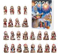 Jesus Advent Calendar 2025, Nativity Scene Countdown To Christmas With 24 Jesus Figurines Acrylic for Christmas Tree Ornaments,Christian Religious Nativity Scene Winter Decoration,Xmas Gifts (S2)