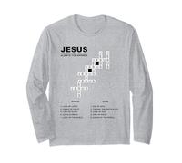 Jesus, Always The Answer - Christian Faith Crossword Puzzle Long Sleeve T-Shirt