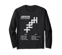 Jesus, Always The Answer - Christian Faith Crossword Puzzle Long Sleeve T-Shirt