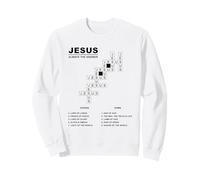 JESUS, Always The Answer - Christian Faith Crossword Puzzle Sweatshirt