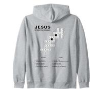 JESUS, Always The Answer - Christian Faith Crossword Puzzle Zip Hoodie