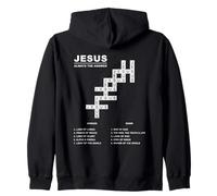JESUS, Always The Answer - Christian Faith Crossword Puzzle Zip Hoodie