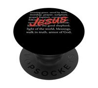 Jesus Amazing Grace Saved By Faith Worship PopSockets Adhesive PopGrip