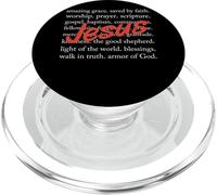 Jesus Amazing Grace Saved By Faith Worship PopSockets PopGrip for MagSafe