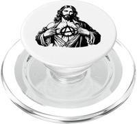 Jesus Anarchy Punk Rock, Jesus Christ Anarchy sign, God tee PopSockets PopGrip for MagSafe