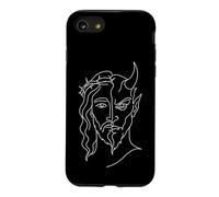 Jesus And Devil One Line Art Minimalist Duality Case for iPhone SE (2020) / 7/8