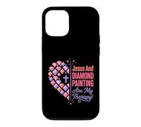 Jesus And Diamond Painting Are My Therapy Christian Tee Case for iPhone 12/12 Pro