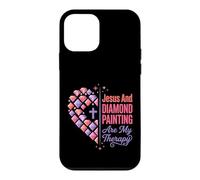 Jesus And Diamond Painting Are My Therapy Christian Tee Case for iPhone 12 mini