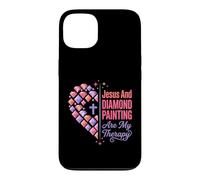 Jesus And Diamond Painting Are My Therapy Christian Tee Case for iPhone 13