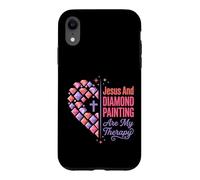 Jesus And Diamond Painting Are My Therapy Christian Tee Case for iPhone XR