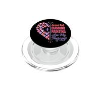 Jesus And Diamond Painting Are My Therapy Christian Tee PopSockets PopGrip for MagSafe