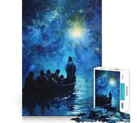Jesus And Disciples in A Boat 1000 Teenager Pieces Jigsaw Puzzle Home Play DIY Play Home Activity Furniture Decor (38x52cm)