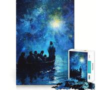 Jesus And Disciples in A Boat 1000 Teenager Pieces Jigsaw Puzzle Memory Fit Neat Thick Home Game (50x75cm)